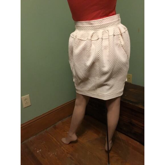 Vera Wang Couture (runway?) Ivory Geometric Textured Mini Skirt NWT - Picture 3 of 6